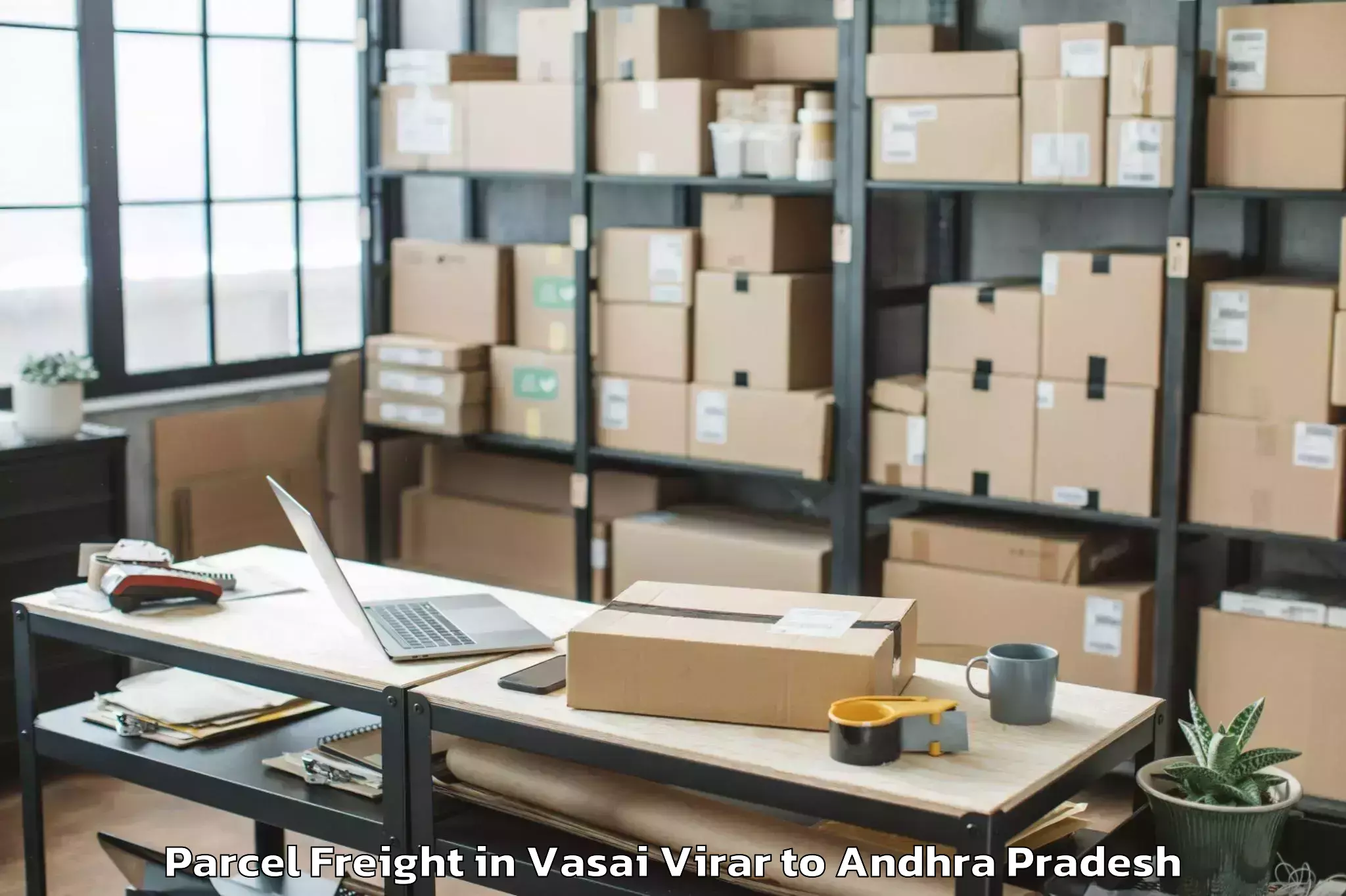 Top Vasai Virar to Kovvur Parcel Freight Available